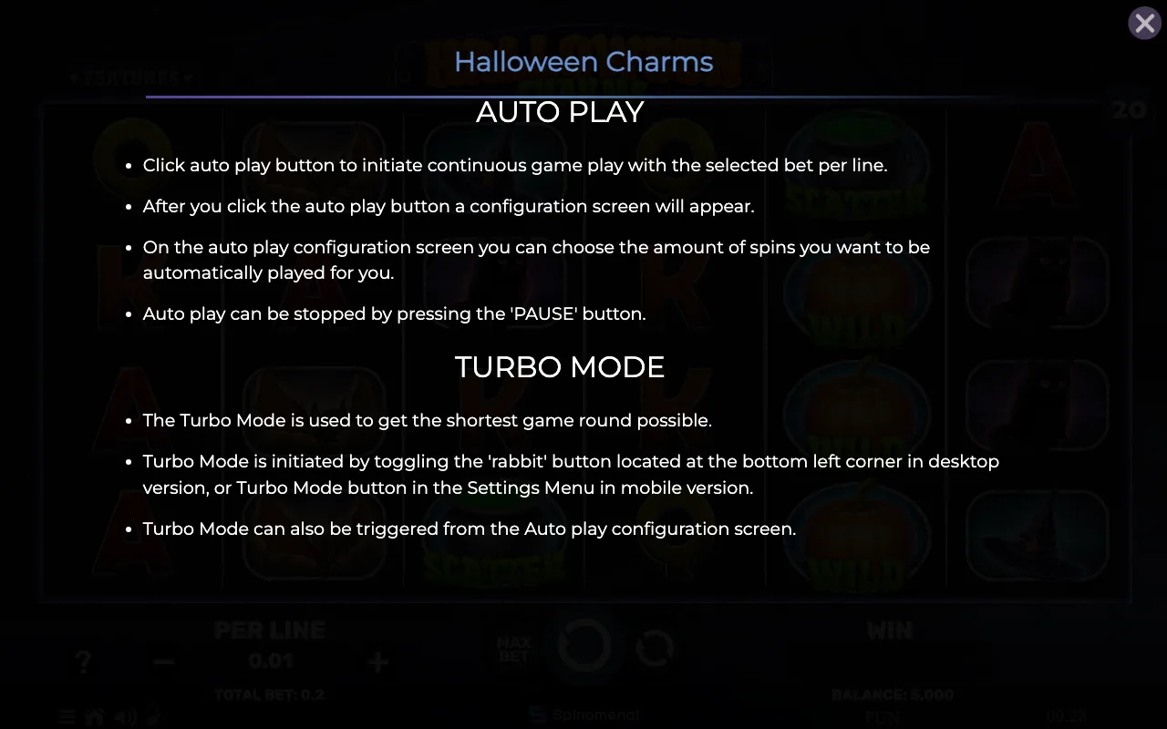 Game rules, page 5 — Halloween Charms