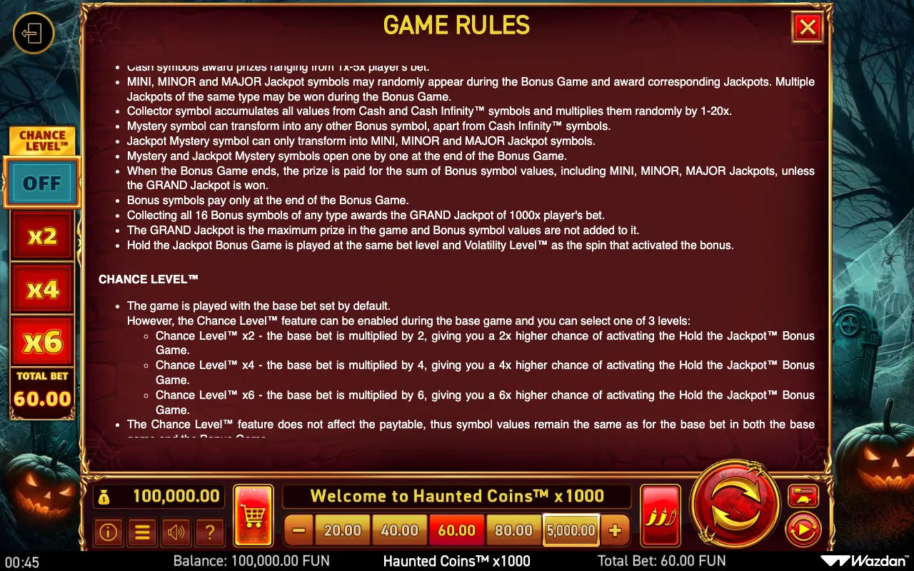 Game rules, page 10 — Haunted Coins X1000