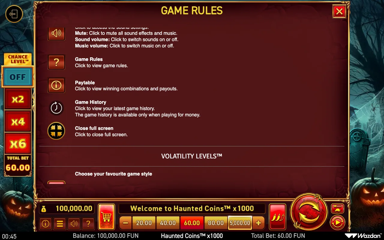 Game rules, page 13 — Haunted Coins X1000