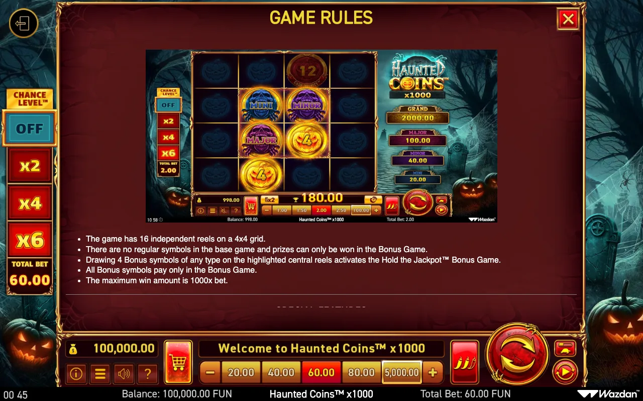 Game rules, page 9 — Haunted Coins X1000