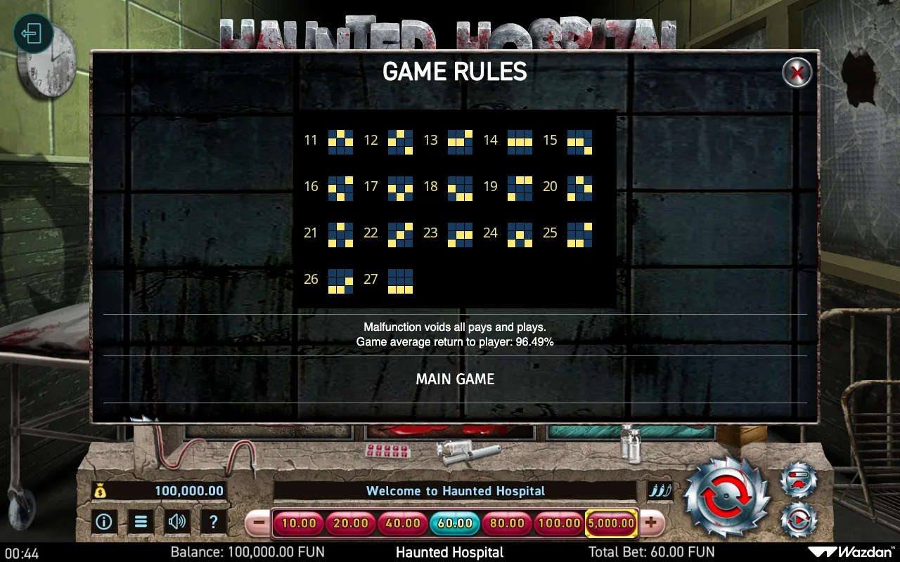 Game rules, page 4 — Haunted Hospital