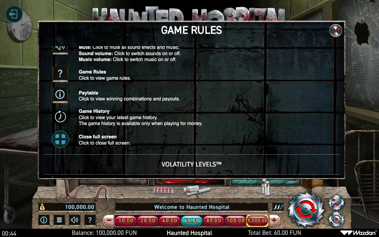 Game rules, page 6 — Haunted Hospital