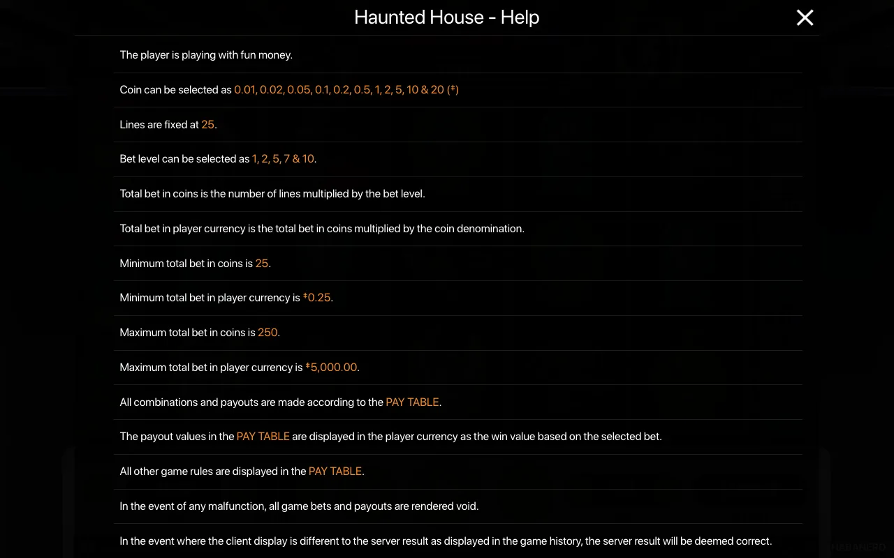 Spielregeln, Seite 1 — Haunted House
