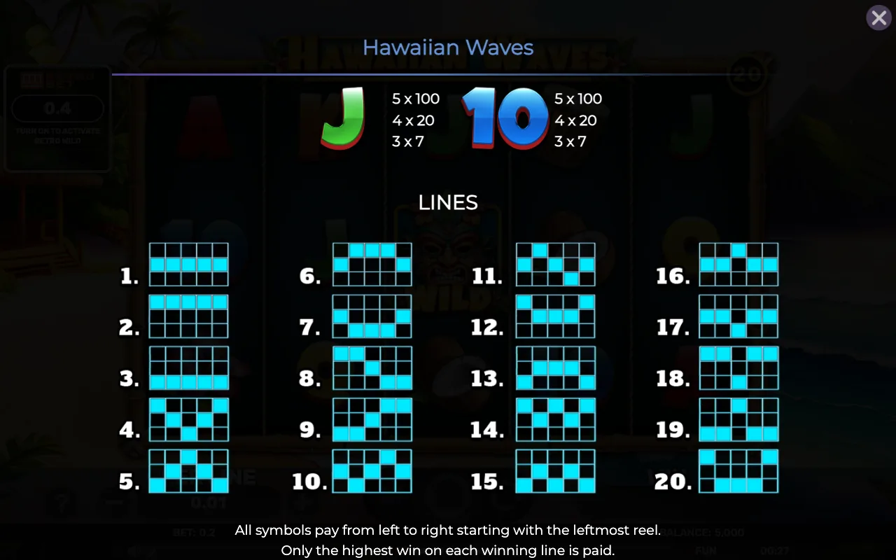 Game rules, page 5 — Hawaiian Waves