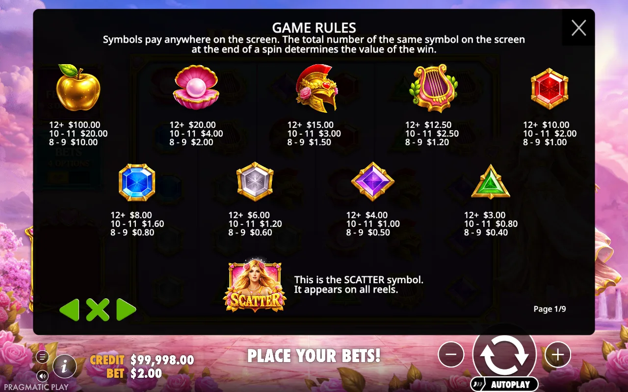 Game rules, page 1 — Heart of Venus