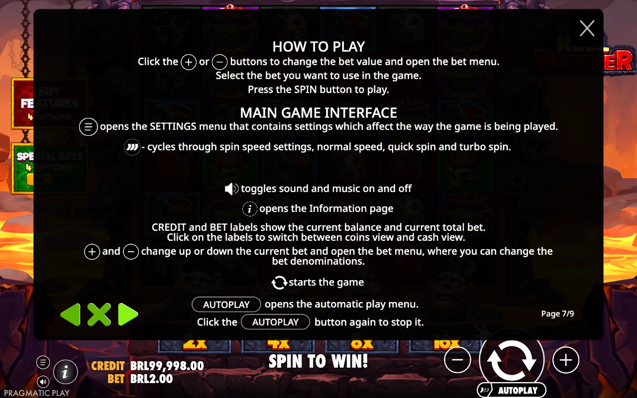 How to play — Hell Butcher