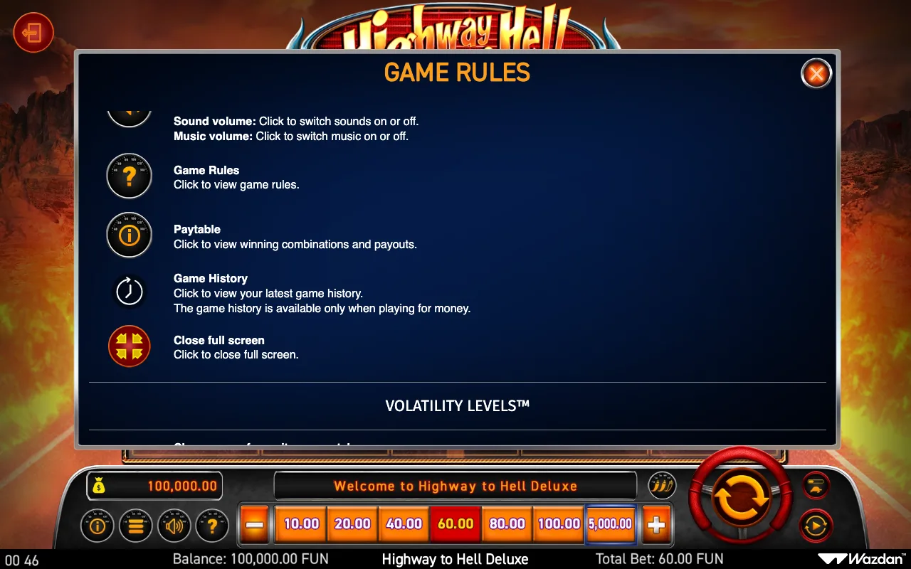 Game rules, page 5 — Highway to Hell Deluxe