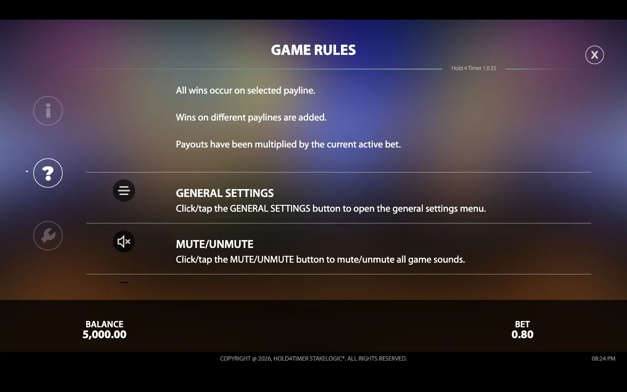 Game rules, page 3 — Hold4timer