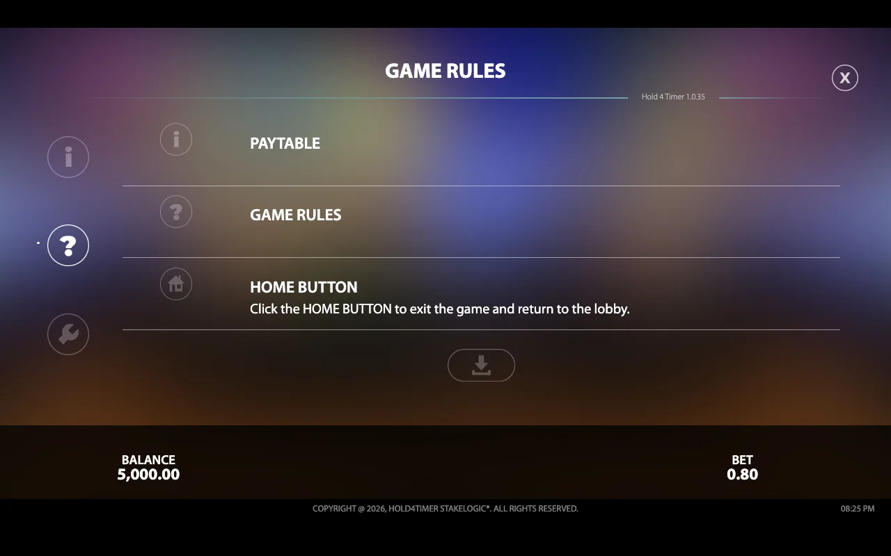 Game rules, page 7 — Hold4timer