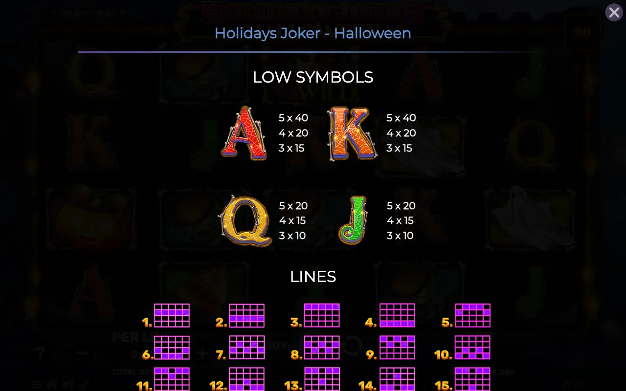Low symbols — Holidays Joker Halloween