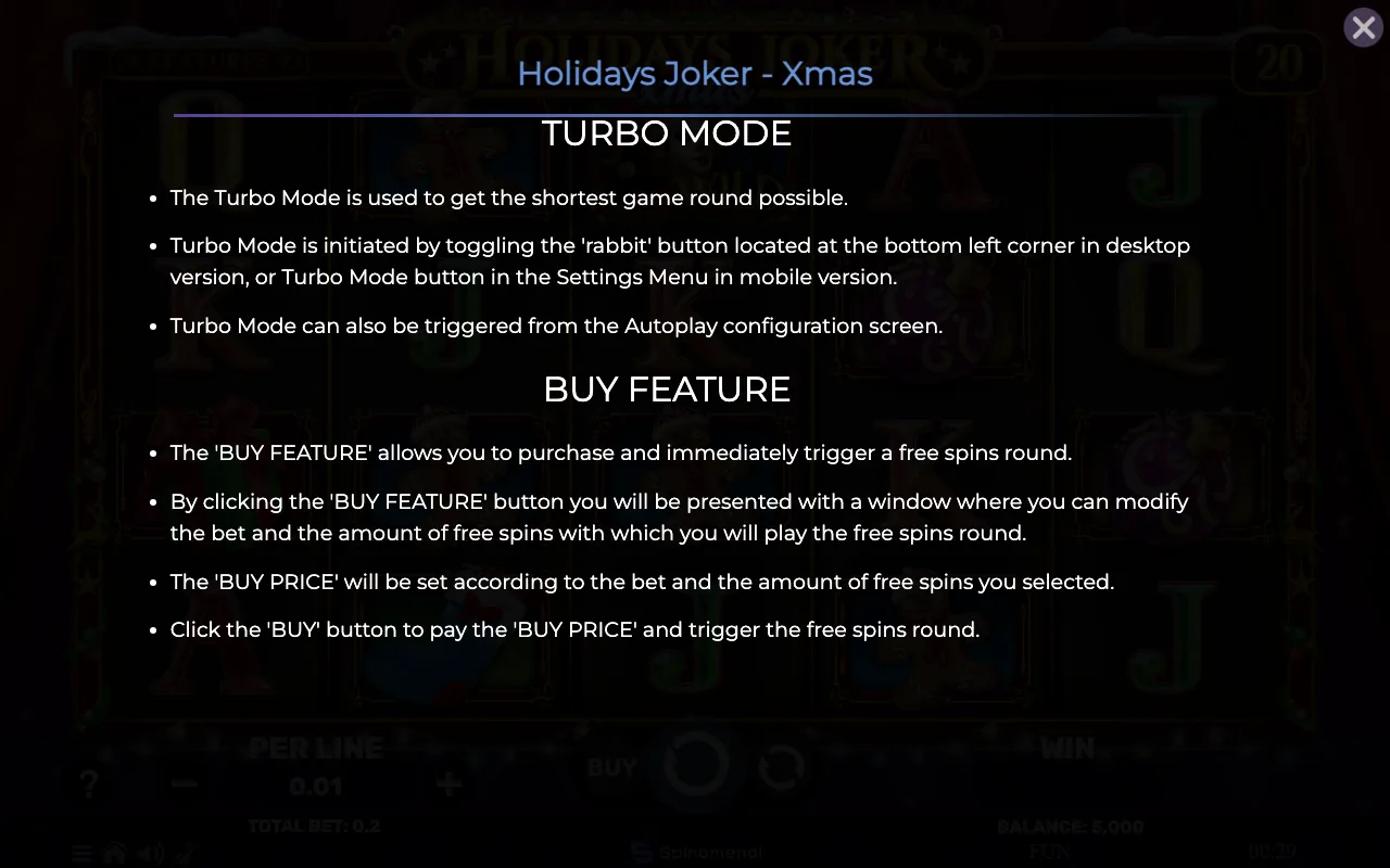 Game rules, page 8 — Holidays Joker Xmas