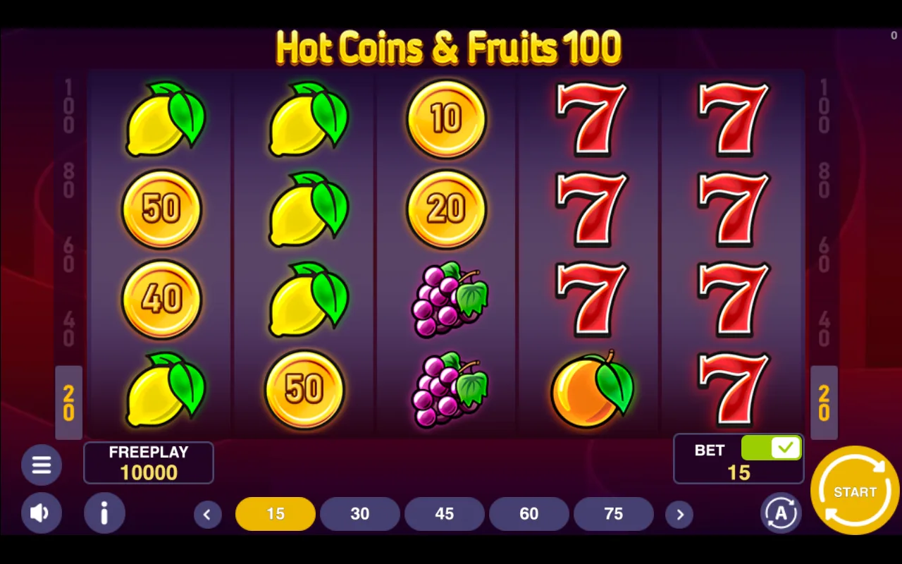 Game rules, page 2 — Hot Coins Fruits 100