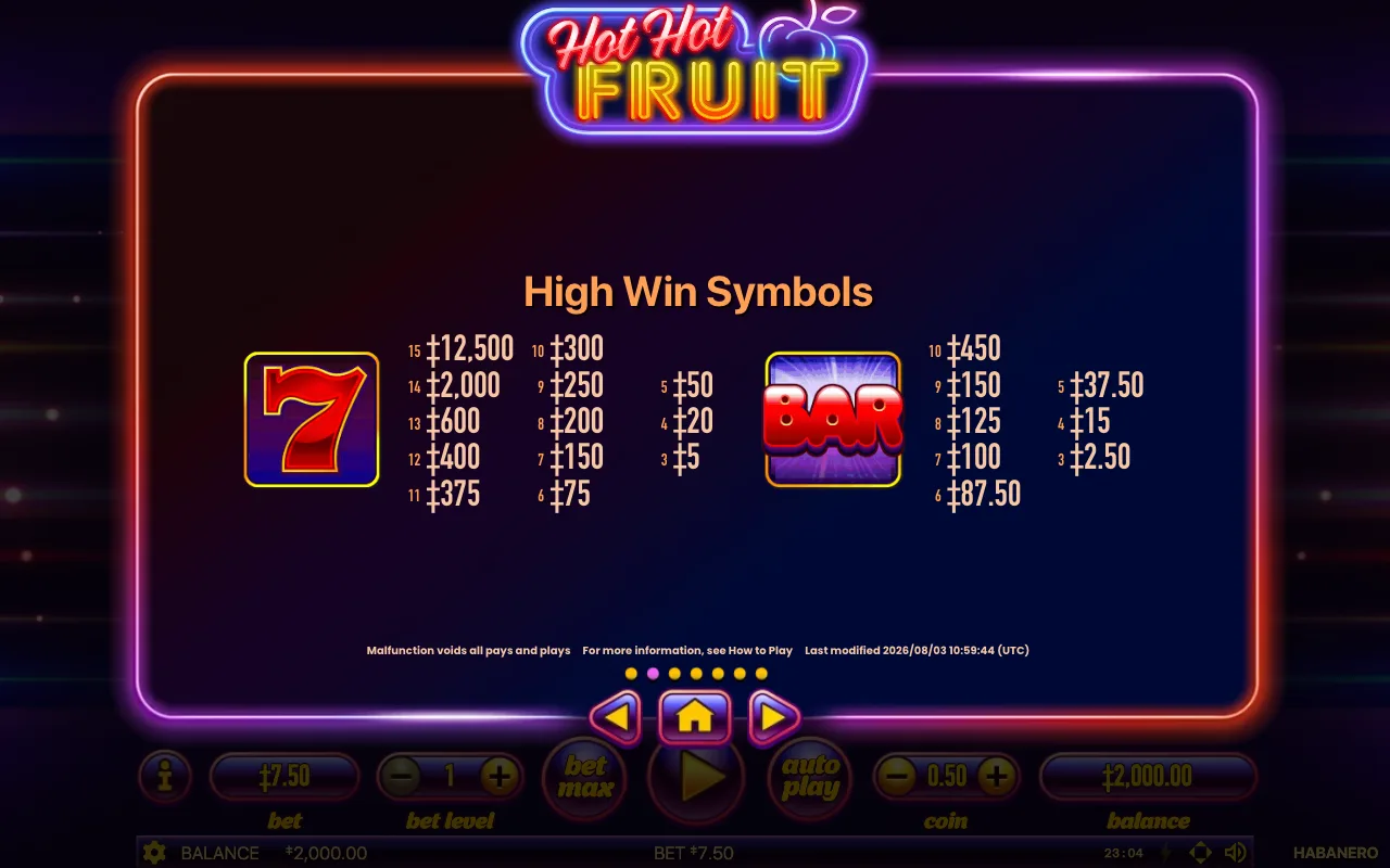 Game rules, page 4 — Hot Hot Fruit