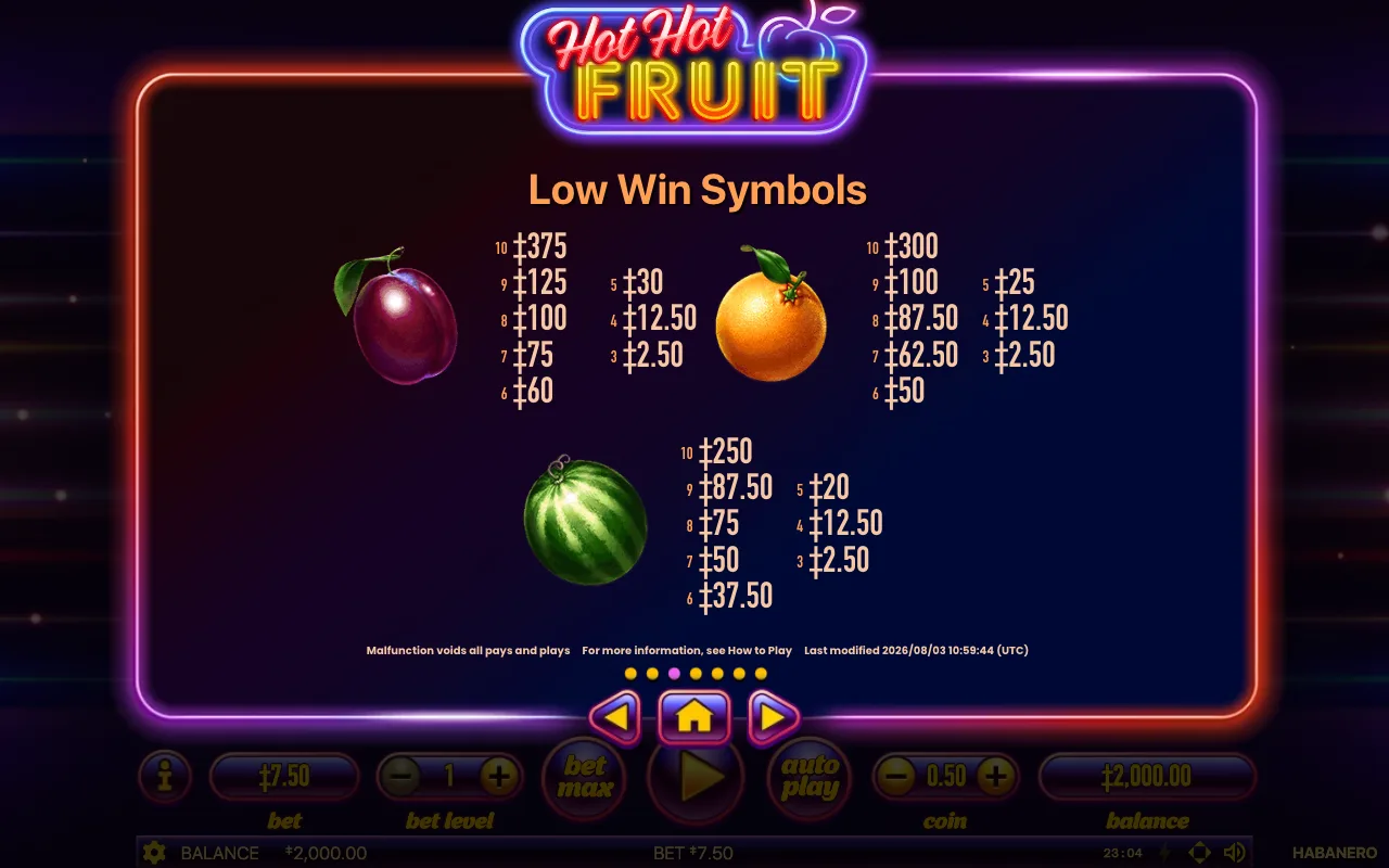 Game rules, page 5 — Hot Hot Fruit