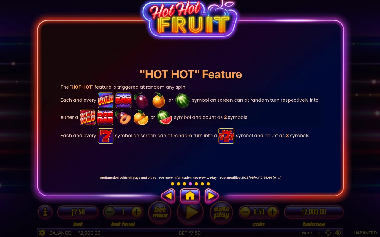 Game rules, page 6 — Hot Hot Fruit