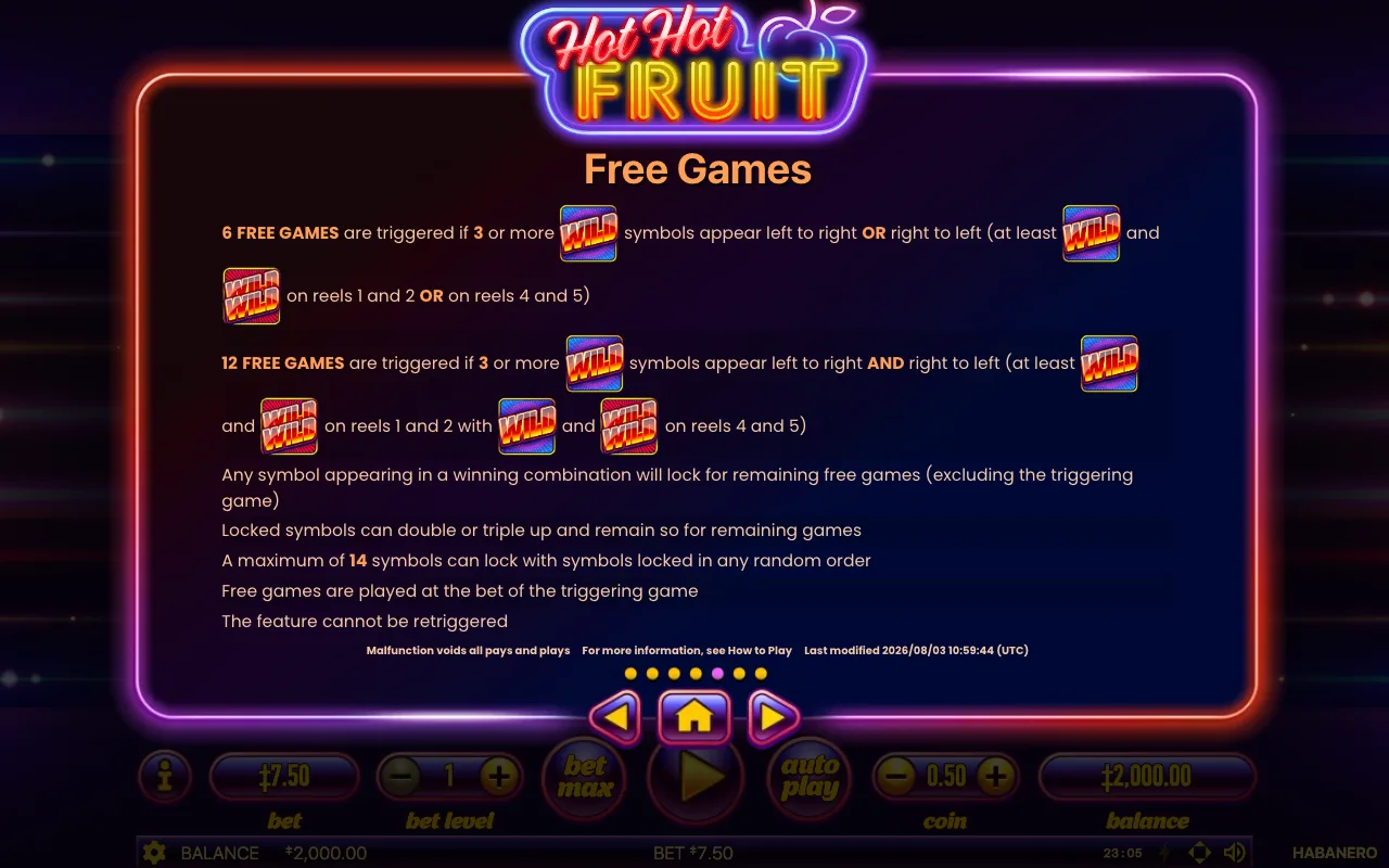 Game rules, page 7 — Hot Hot Fruit