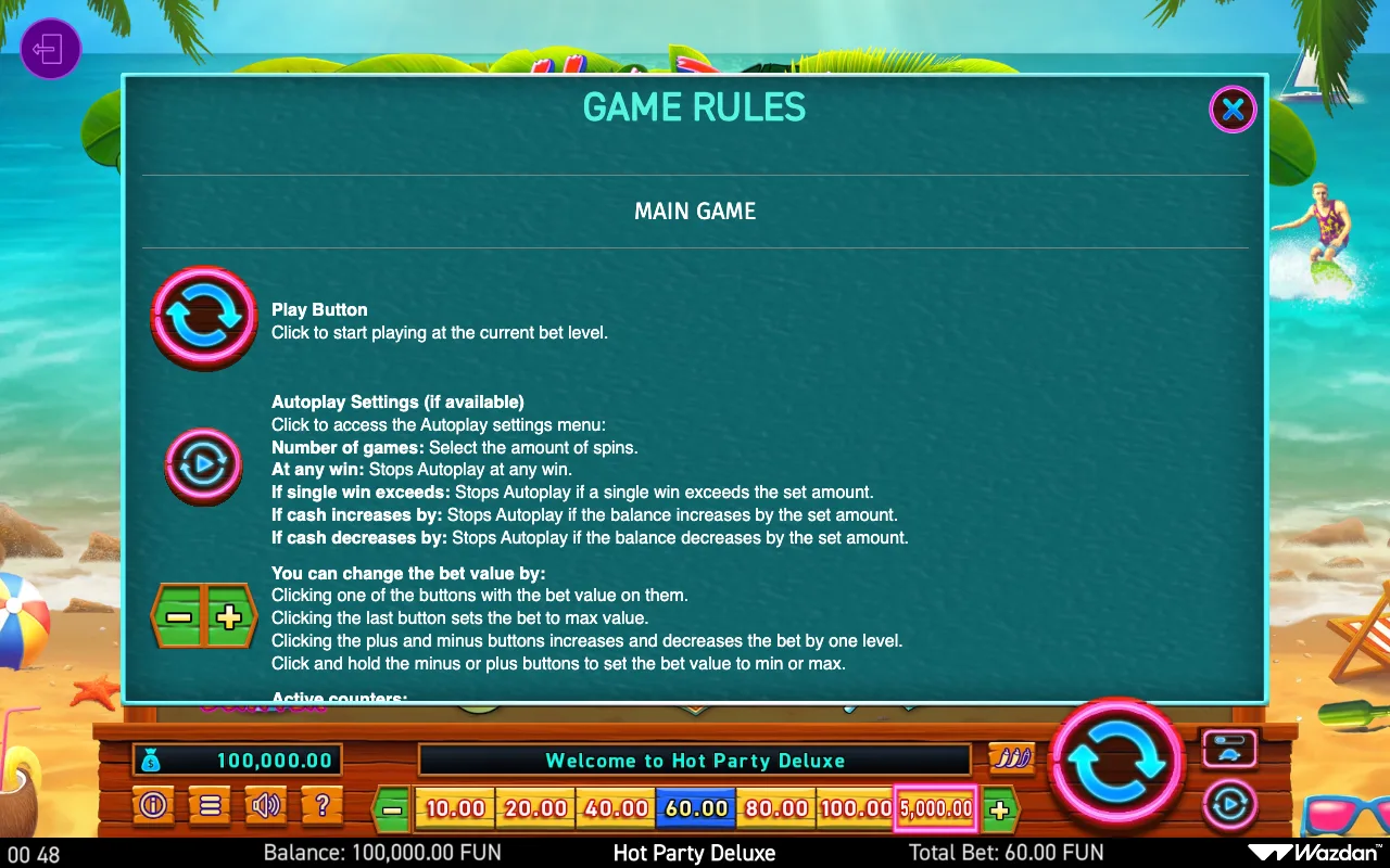 Game rules, page 5 — Hot Party Deluxe
