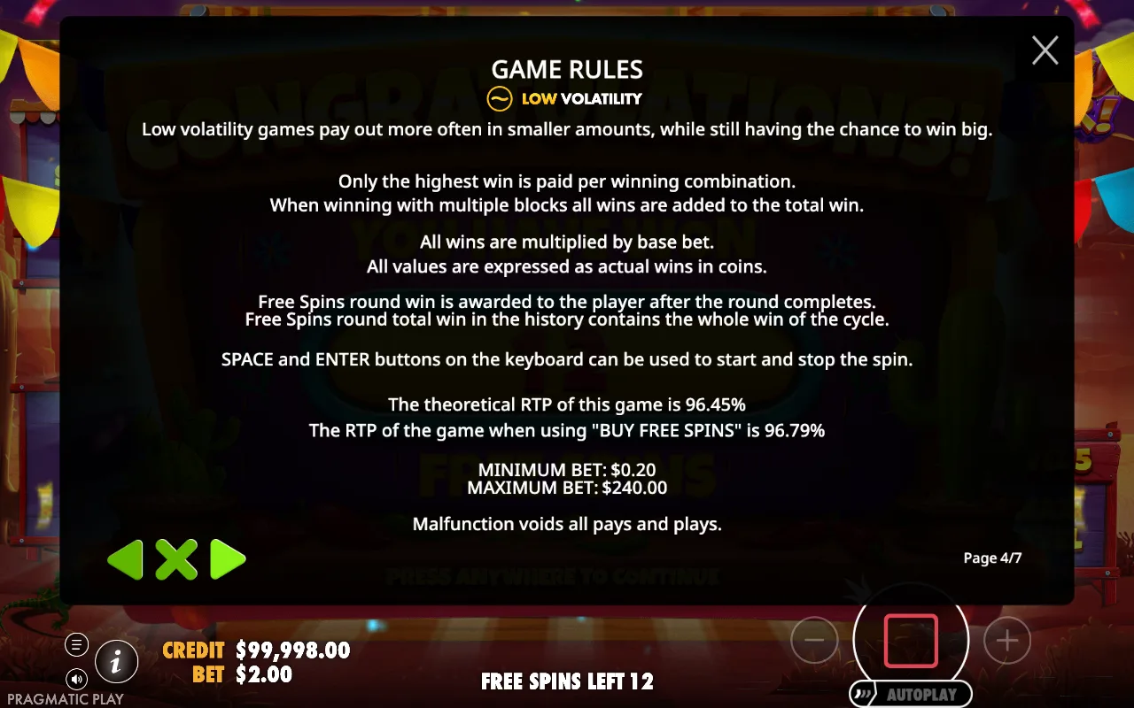 Game rules — Hot Pepper
