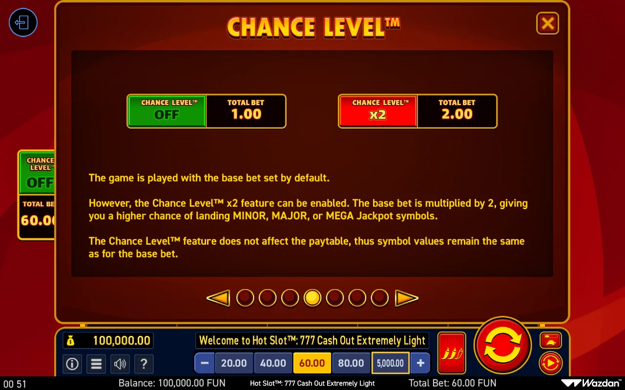 Game rules, page 4 — Hot Slot 777 Cash Out Extremely Light