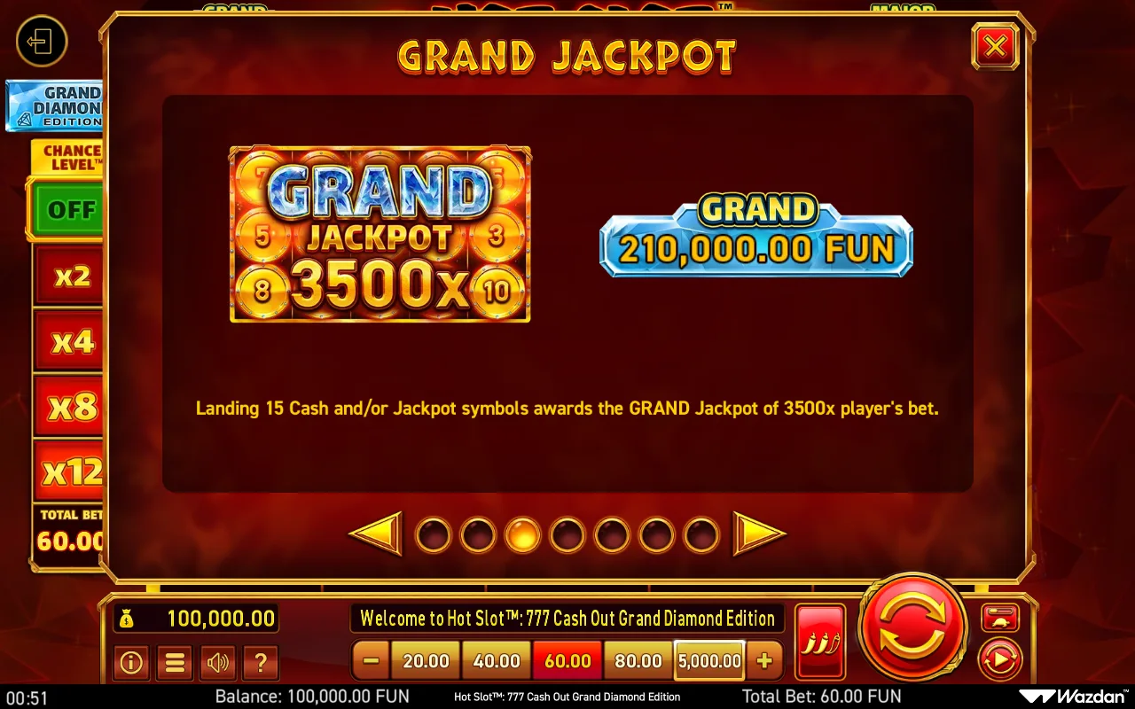 Game rules, page 3 — Hot Slot 777 Cash Out Grand Diamond Edition