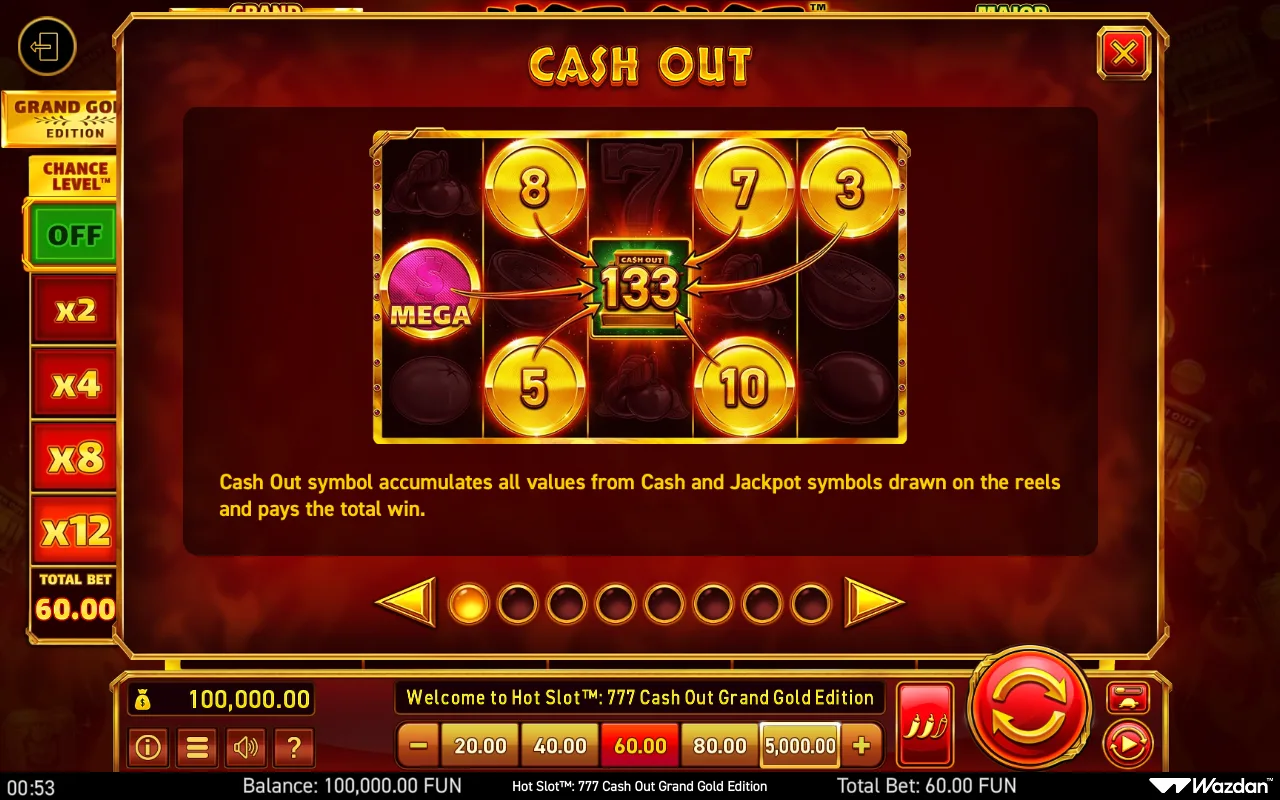 Game rules, page 1 — Hot Slot 777 Cash Out Grand Gold Edition