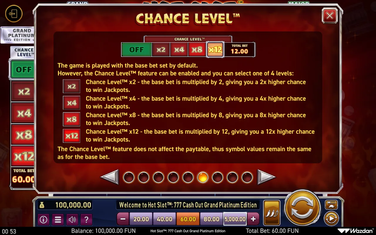 Game rules, page 6 — Hot Slot 777 Cash Out Grand Platinum Edition