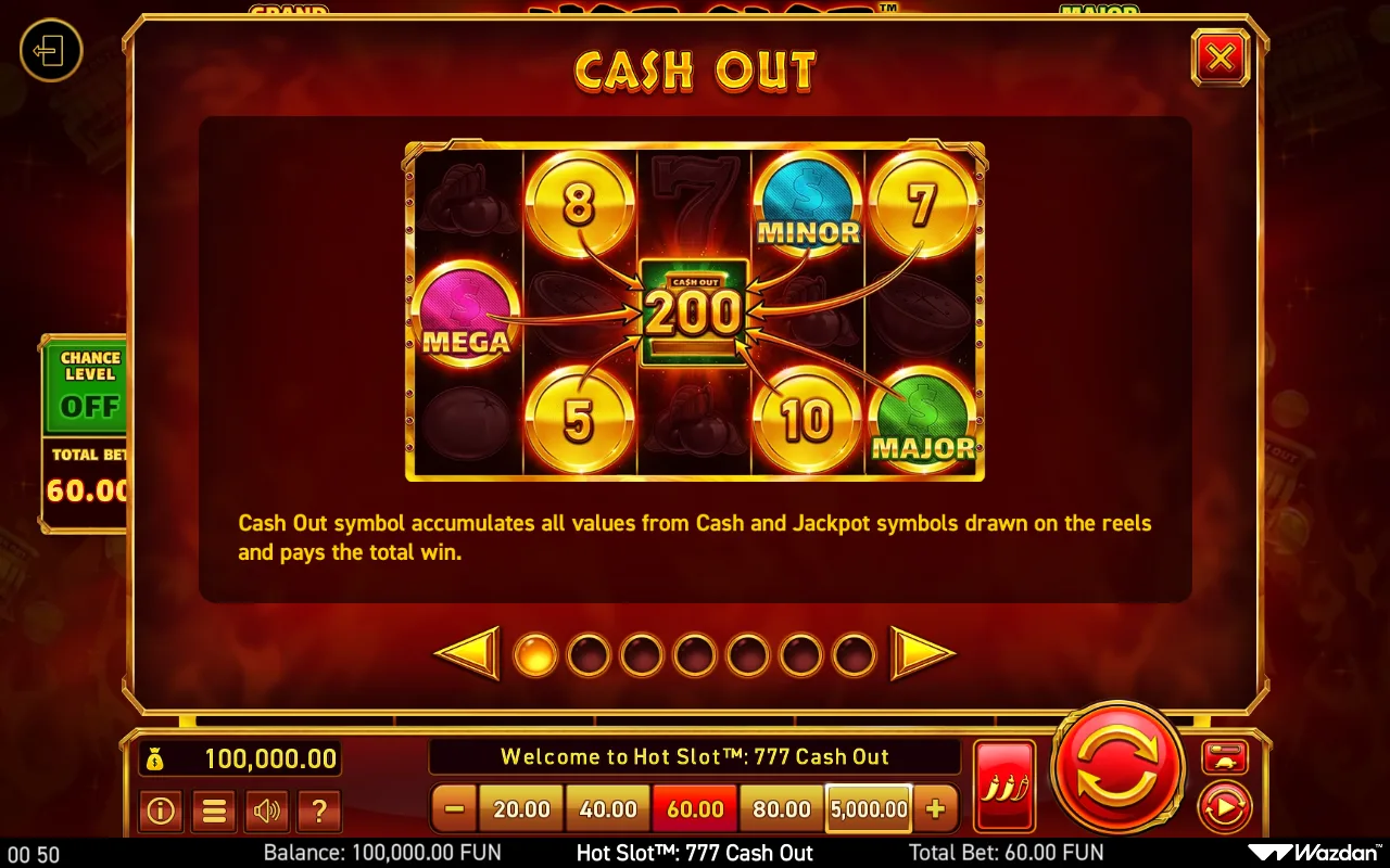 Game rules, page 1 — Hot Slot 777 Cash Out