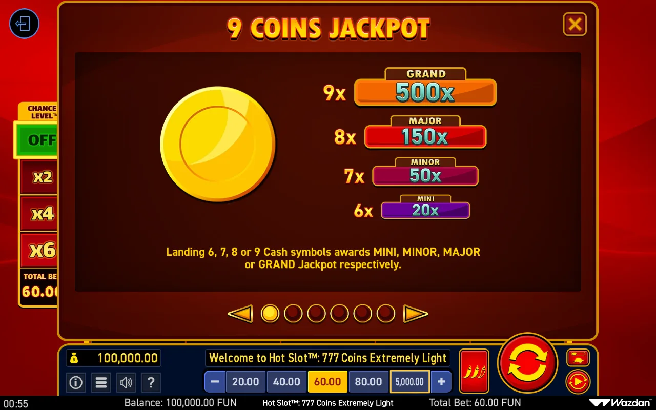 Game rules, page 1 — Hot Slot 777 Coins Extremely Light