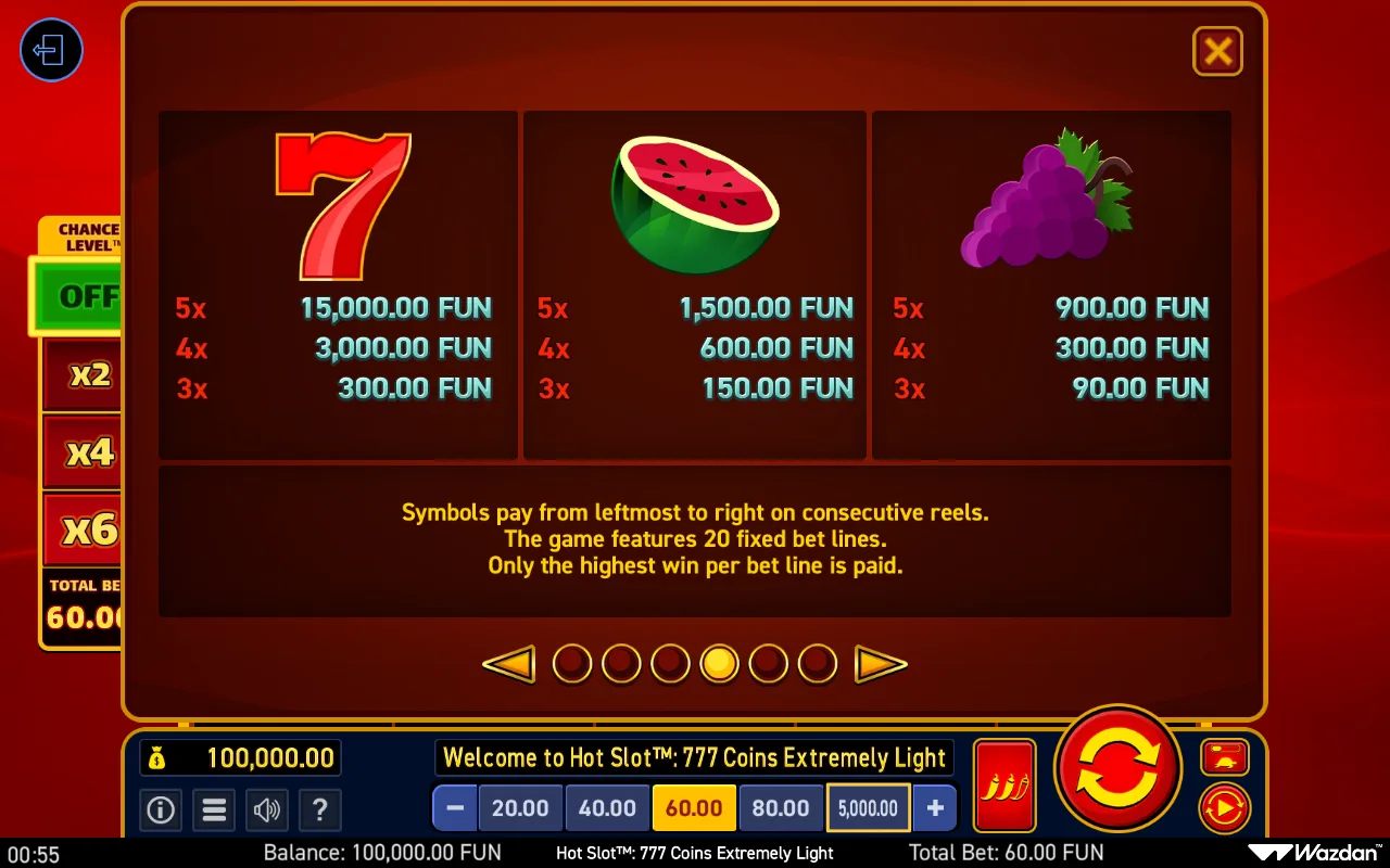 Game rules, page 4 — Hot Slot 777 Coins Extremely Light
