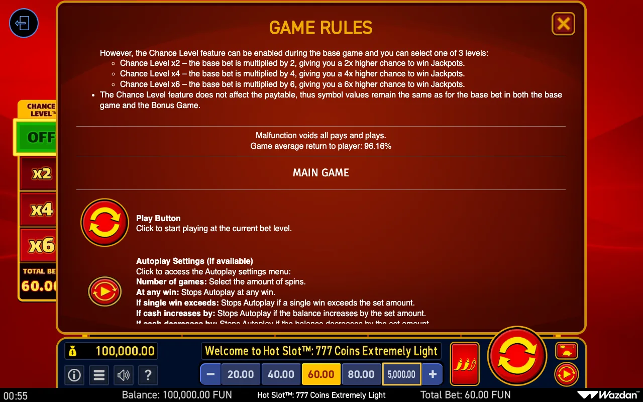 Game rules, page 9 — Hot Slot 777 Coins Extremely Light