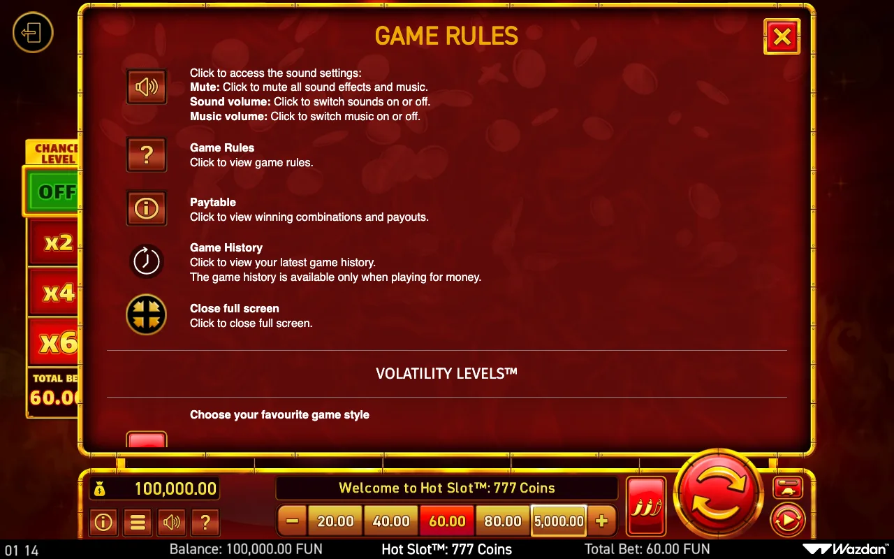Game rules, page 11 — Hot Slot: 777 Coins