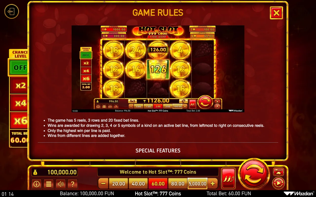 Game rules, page 7 — Hot Slot: 777 Coins
