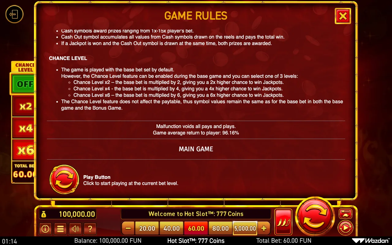 Game rules, page 8 — Hot Slot: 777 Coins