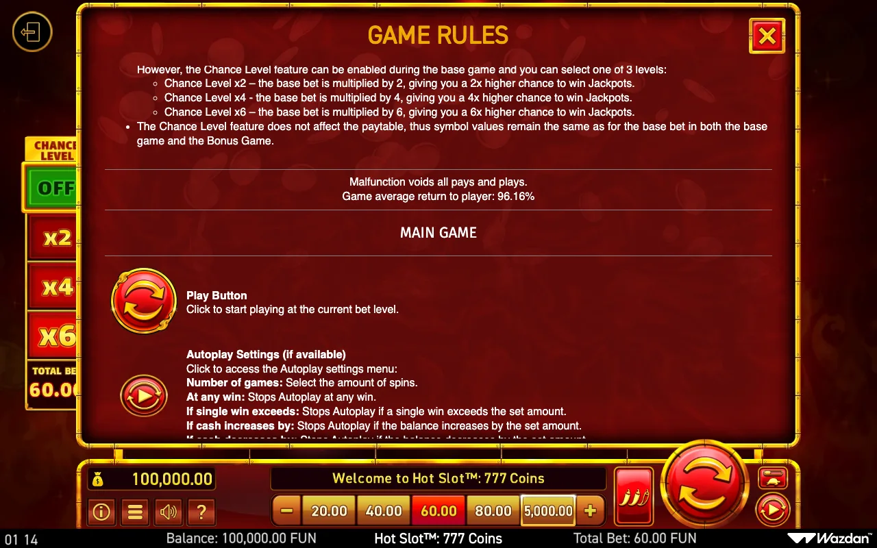 Game rules, page 9 — Hot Slot: 777 Coins