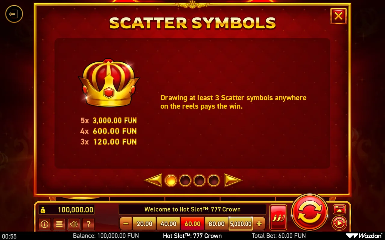 Game rules, page 1 — Hot Slot 777 Crown