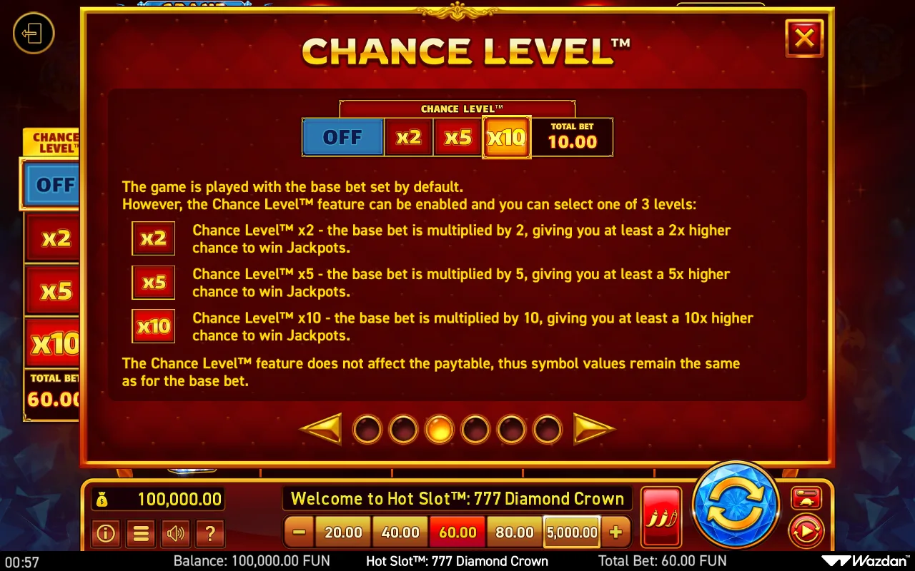 Game rules, page 3 — Hot Slot 777 Diamond Crown