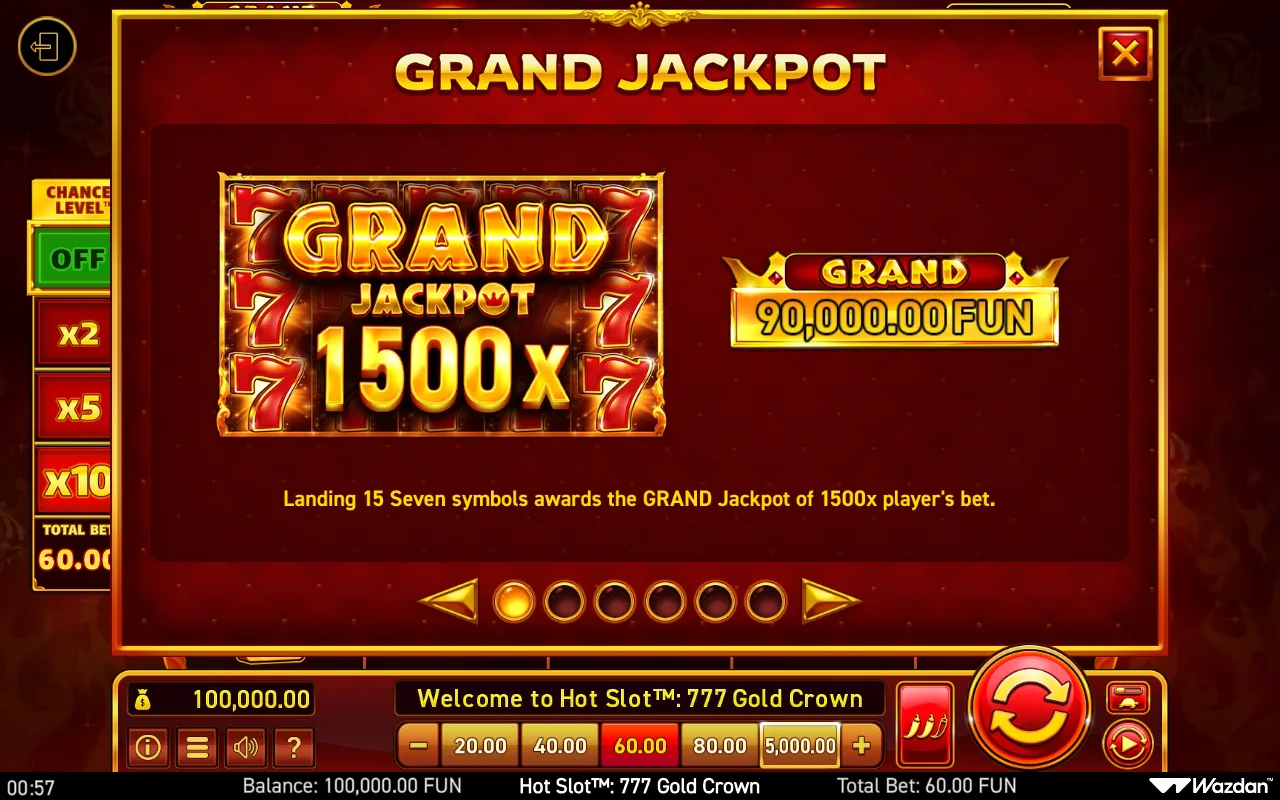 Game rules, page 1 — Hot Slot 777 Gold Crown