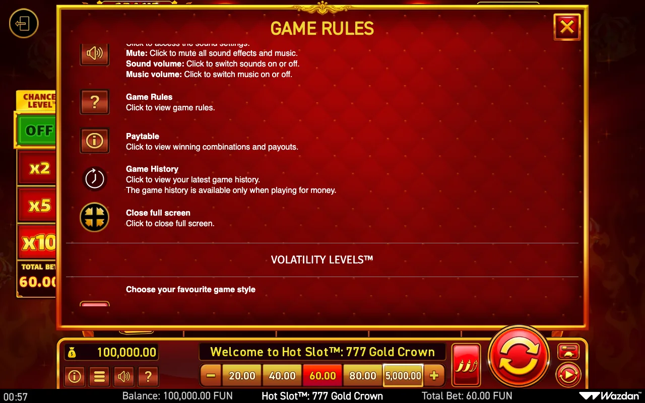 Game rules, page 11 — Hot Slot 777 Gold Crown