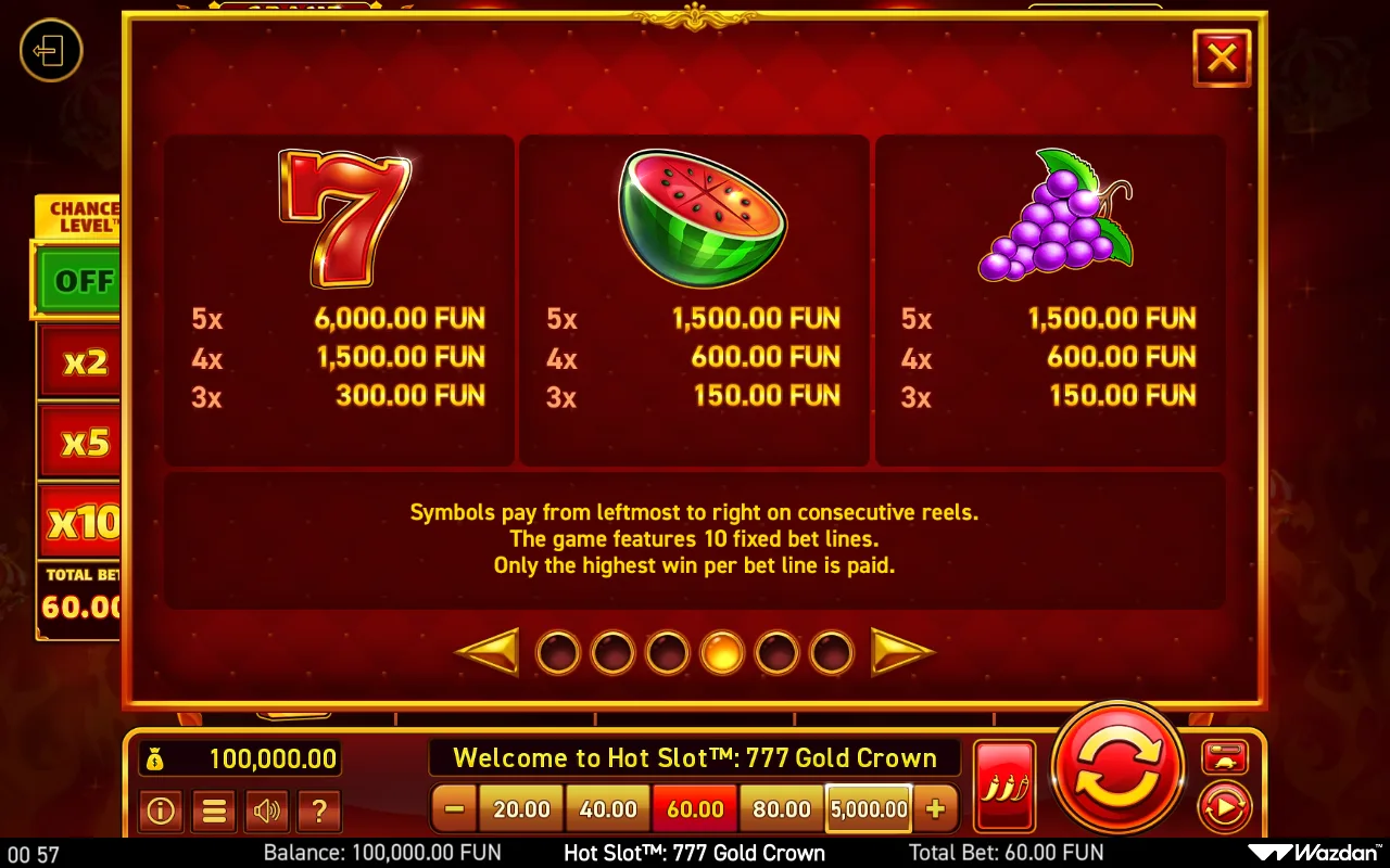 Game rules, page 4 — Hot Slot 777 Gold Crown