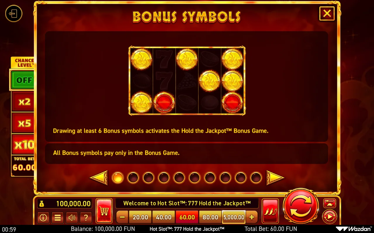 Game rules, page 1 — Hot Slot 777 Hold The Jackpot