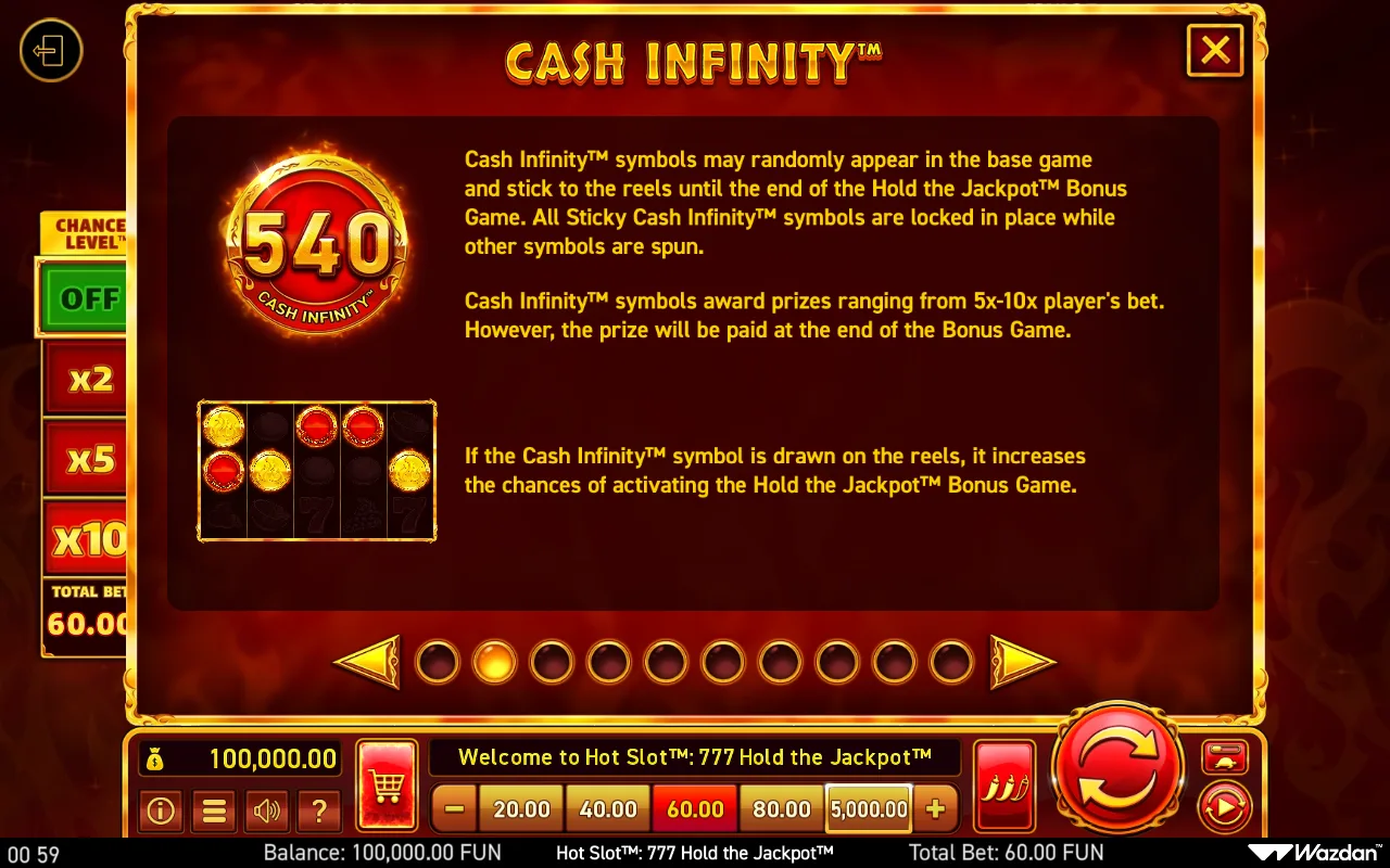 Game rules, page 2 — Hot Slot 777 Hold The Jackpot