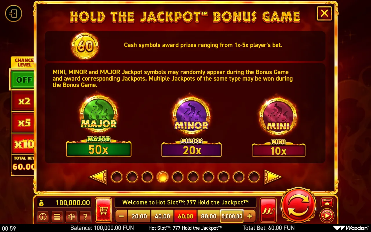 Game rules, page 4 — Hot Slot 777 Hold The Jackpot