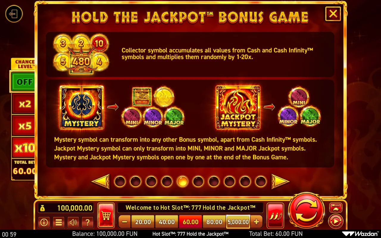 Game rules, page 5 — Hot Slot 777 Hold The Jackpot