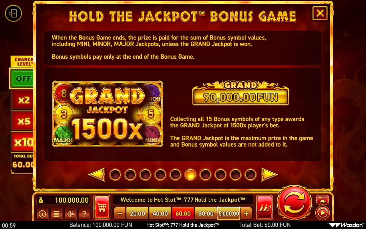 Game rules, page 6 — Hot Slot 777 Hold The Jackpot
