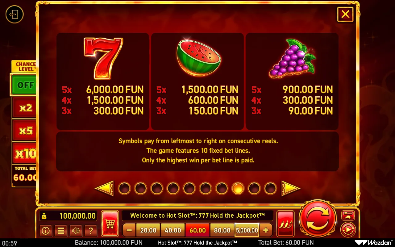 Game rules, page 8 — Hot Slot 777 Hold The Jackpot
