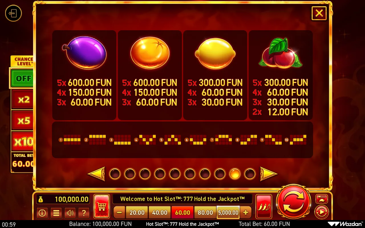 Game rules, page 9 — Hot Slot 777 Hold The Jackpot