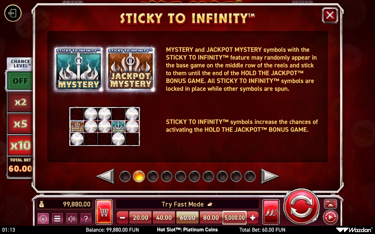 Game rules, page 2 — Hot Slot Platinum Coins