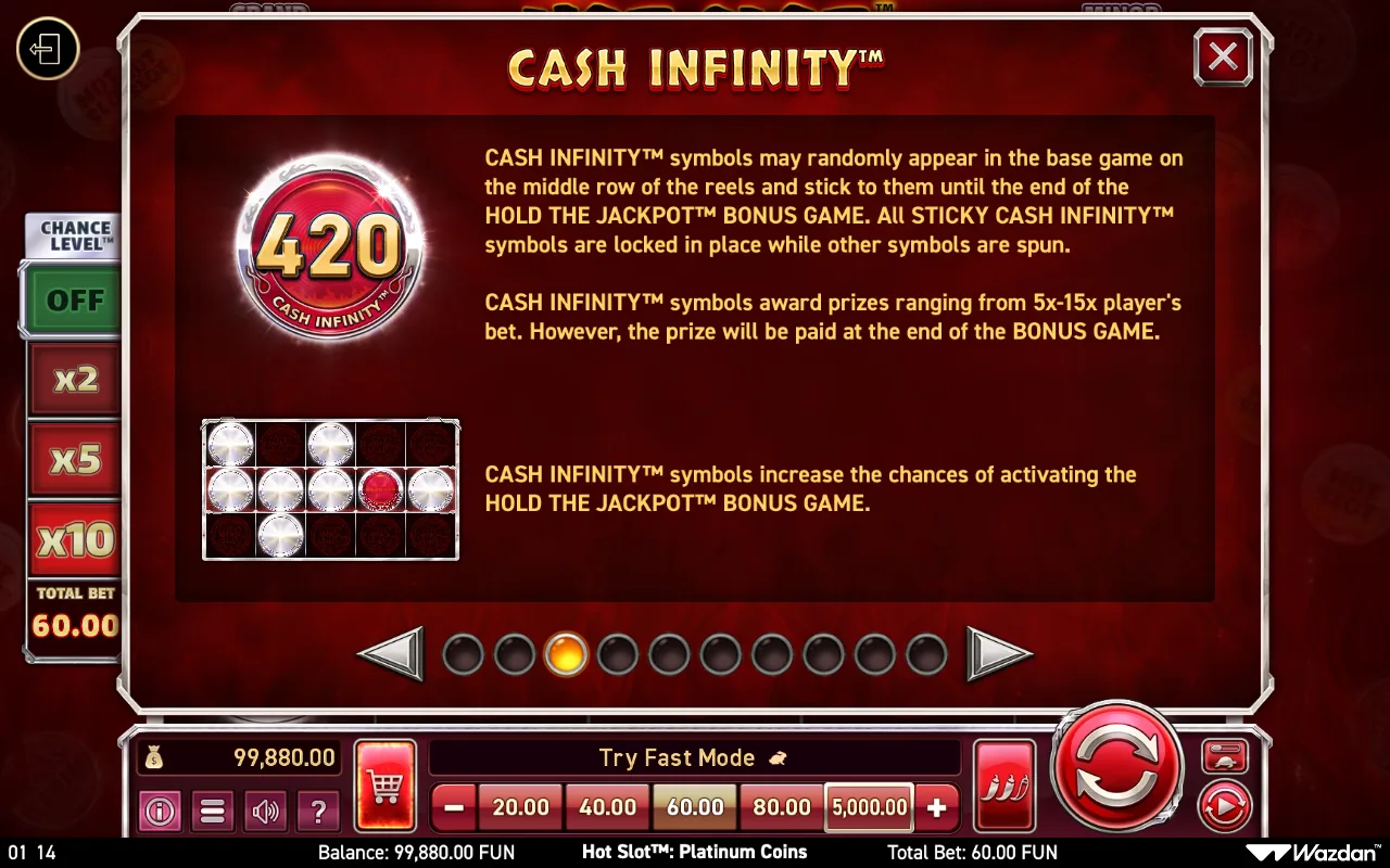 Game rules, page 3 — Hot Slot Platinum Coins