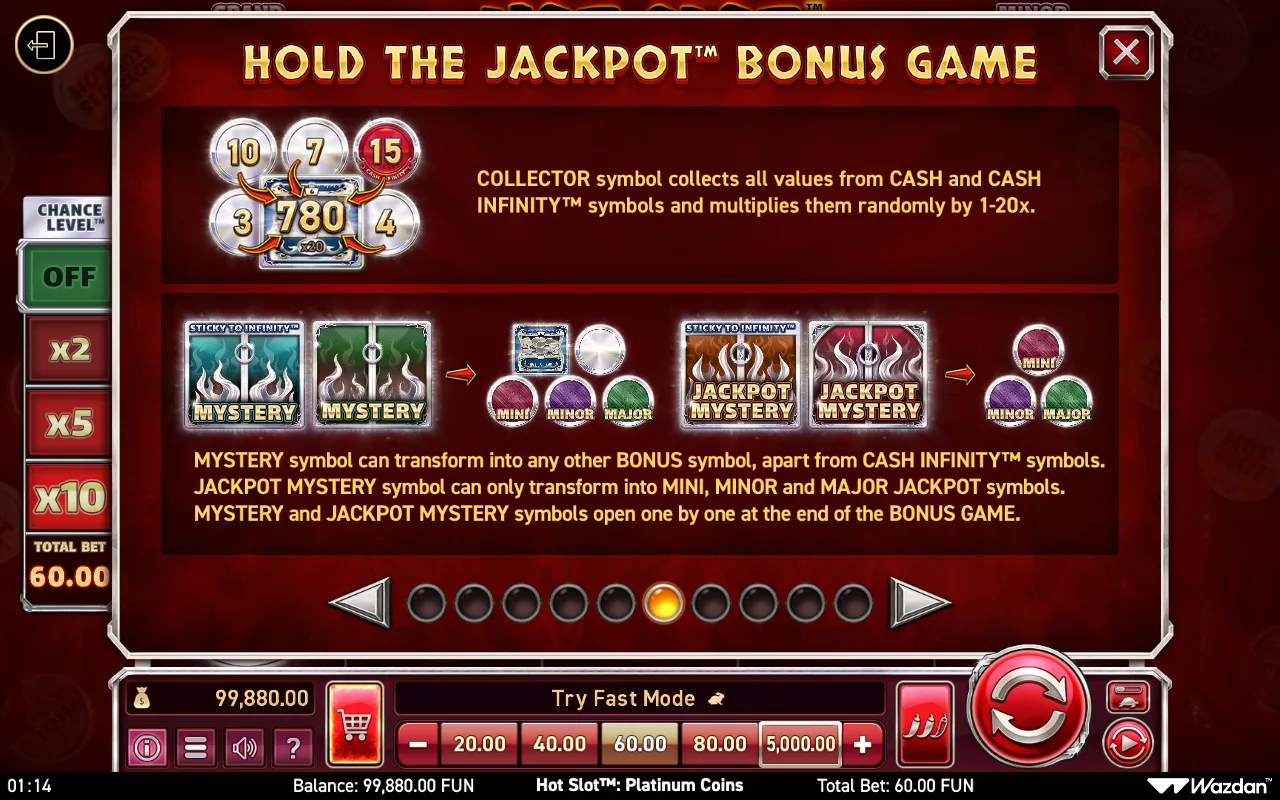Game rules, page 6 — Hot Slot Platinum Coins