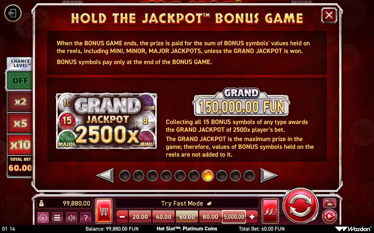 Game rules, page 7 — Hot Slot Platinum Coins